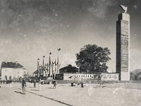 Sokolski stadion, desno Maksimirska cesta, Svetice, 1934. godina